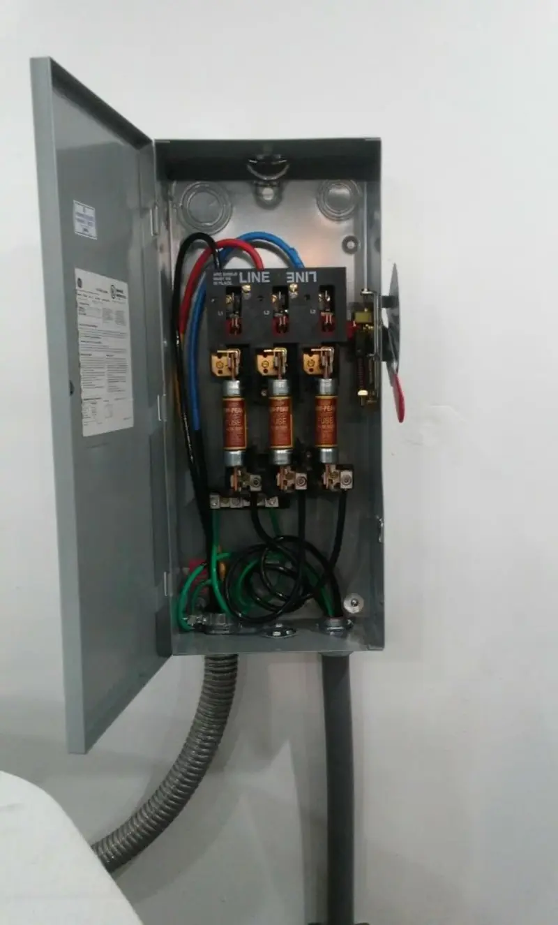 Three-phase disconnect switch installed for Electrical Wiring & Rewiring in Forest City