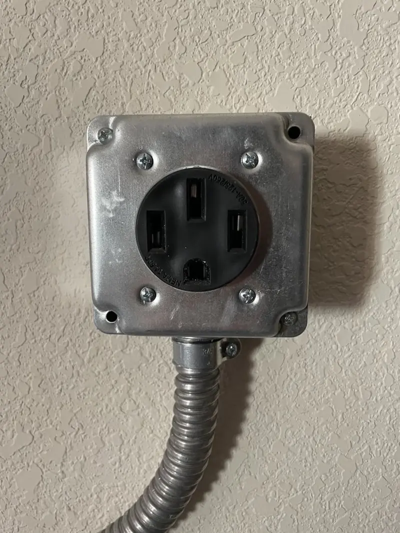 NEMA 14-50 outlet installed for Smart Home Electrical in Forest City